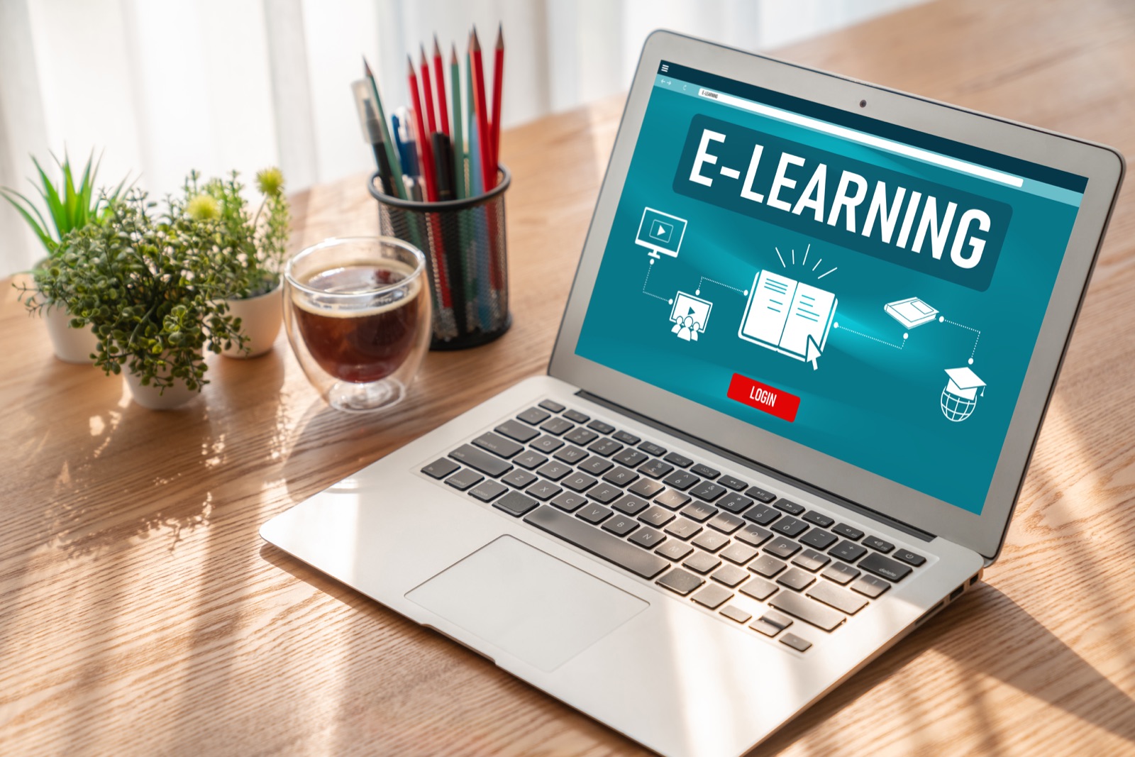 Student care învață online