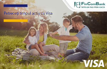 Câştigă premii achitând cu cardul Visa de la Fincombank!
