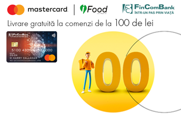 Achită cu cardul Mastercard de la FinComBank pe site-ul ifood.md şi garantat primeşti livrare gratuită!