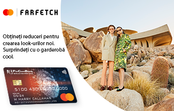 Achită pe Farfetch.com cu cardul Mastercard Platinum de la Fincombank şi beneficiază de reduceri!