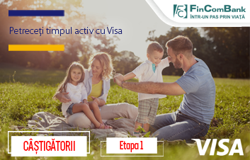 Primii câştigători în cadrul campaniei „Petrece timpul activ împreună cu VISA şi FinComBank”!