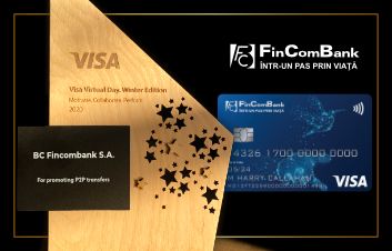 FinComBank S.A. a fost onorată de către Visa cu distincţia „For promoting P2P transfers”
