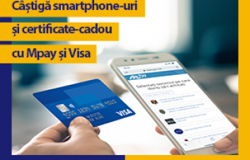 Achită cu cardul Visa de la FinComBank serviciile Mpay şi câştigă premii