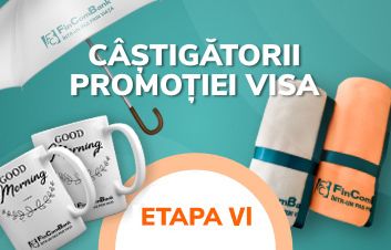 Câştigătorii Promoţiei dedicate cardurilor Visa de la FinComBank, etapa VI