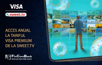 Tarif special SWEET.TV cu cardul Visa Platinum de la FinComBank