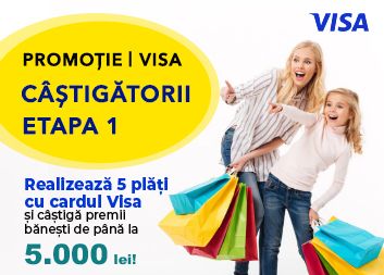 Câştigătorii #PROMO  „Bucură-te de cadouri băneşti cu Visa şi FinComBank!” - etapa 1