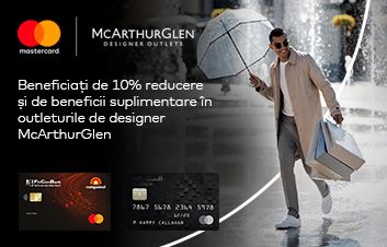 10% reducere în outleturile de designer McArthurGlen cu cardul Mastercard de la FinComBank