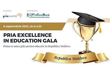 Vă invităm la prima şi unica Gală de Excelenţă în Educaţia din Republica Moldova în 9 septembrie 2022