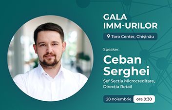 Serghei Ceban, Şef Secţia Microcreditare - speaker la Gala IMM-urilor din Republica Moldova
