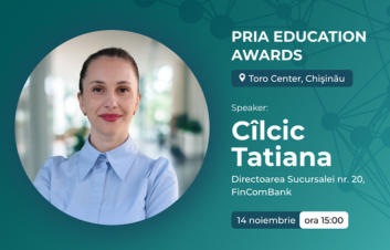 Кылчик Татьяна, Директор Отделения №20 - спикер FinComBank на Pria Education Awards Republica Moldova