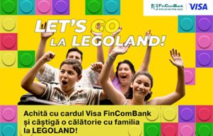 Cu FinComBank şi Visa achită cumpărăturile şi câştigă o călătorie împreună cu familia în parcul de distracţii LEGOLAND® din Danemarca!