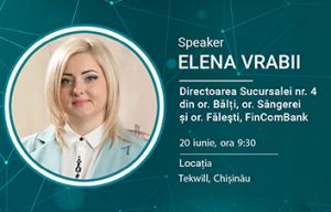 Elena VRABII, Directoarea Sucursalei nr.4, speakerul Galei Femeilor în Agricultura Moldovei