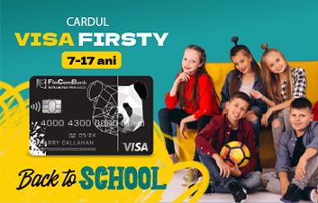 Cu cardul Visa Firsty de la FinComBank pregăteşte-ţi copilul de şcoală