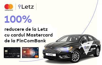 100% reducere pentru prima călătorie şi până la - 40% prin aplicaţia letz.md cu Mastercard şi FinСomBank