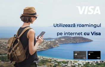 Beneficiază de 3 GB de roaming pe internet gratuit cu cardul Visa de la FinComBank
