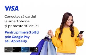 Beneficiază de 70 lei cashback la achitările Сontactless cu cardul Visa de la FinComBank