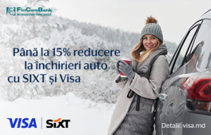 Beneficiaţi până la 15% reducere la închirieri auto de la SIXT cu cardurile premium de la VISA