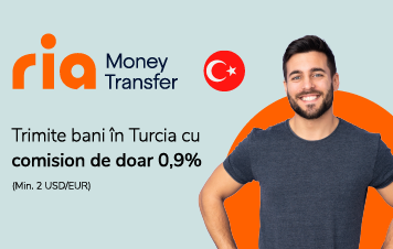 Promoţie la transferuri! Expediază bani din Moldova în Turcia la un comision special de 0,9%, minim 2 USD/EUR