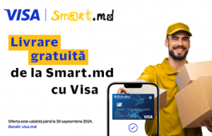 Бесплатная доставка от Smart.md при оплате картами VISA