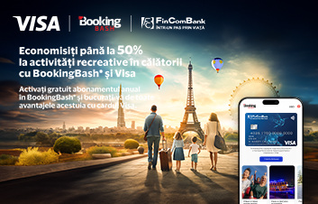 Până la 50% reducere pentru activităţi recreative în călătorii cu BookingBash şi cardurile Visa de la FinComBank