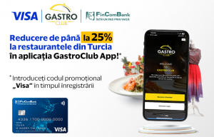 Visa & GastroClub – Reduceri de până la 25% la restaurantele din Turcia cu cardurile Visa de la FinComBank