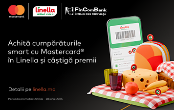 Achită cumpărăturile smart cu Mastercard în Linella şi câştigă premii