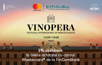 5% cashback la bilete achitate cu cardul Mastercard de la FinComBank 5% cashback la bilete achitate cu cardul Mastercard de la FinComBank