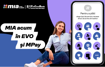 Ai taxe de plătit? Fă-o simplu, cu MIA - în EVO şi MPay! Ai taxe de plătit? Fă-o simplu, cu MIA - în EVO şi MPay!