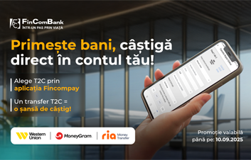 FinComBank lansează a 2-a etapă a campaniei “Primeşte bani, câştigă direct în contul tău!” FinComBank lansează a 2-a etapă a campaniei “Primeşte bani, câştigă direct în contul tău!”