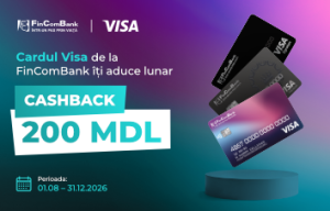 Cardul Visa FinComBank îţi aduce cashback garantat Cardul Visa FinComBank îţi aduce cashback garantat